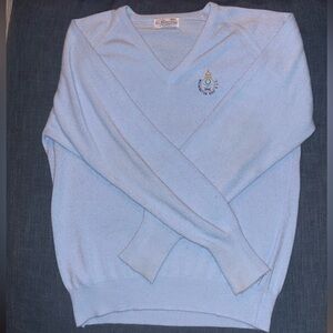 Light Blue V-Neck Golf Sweater